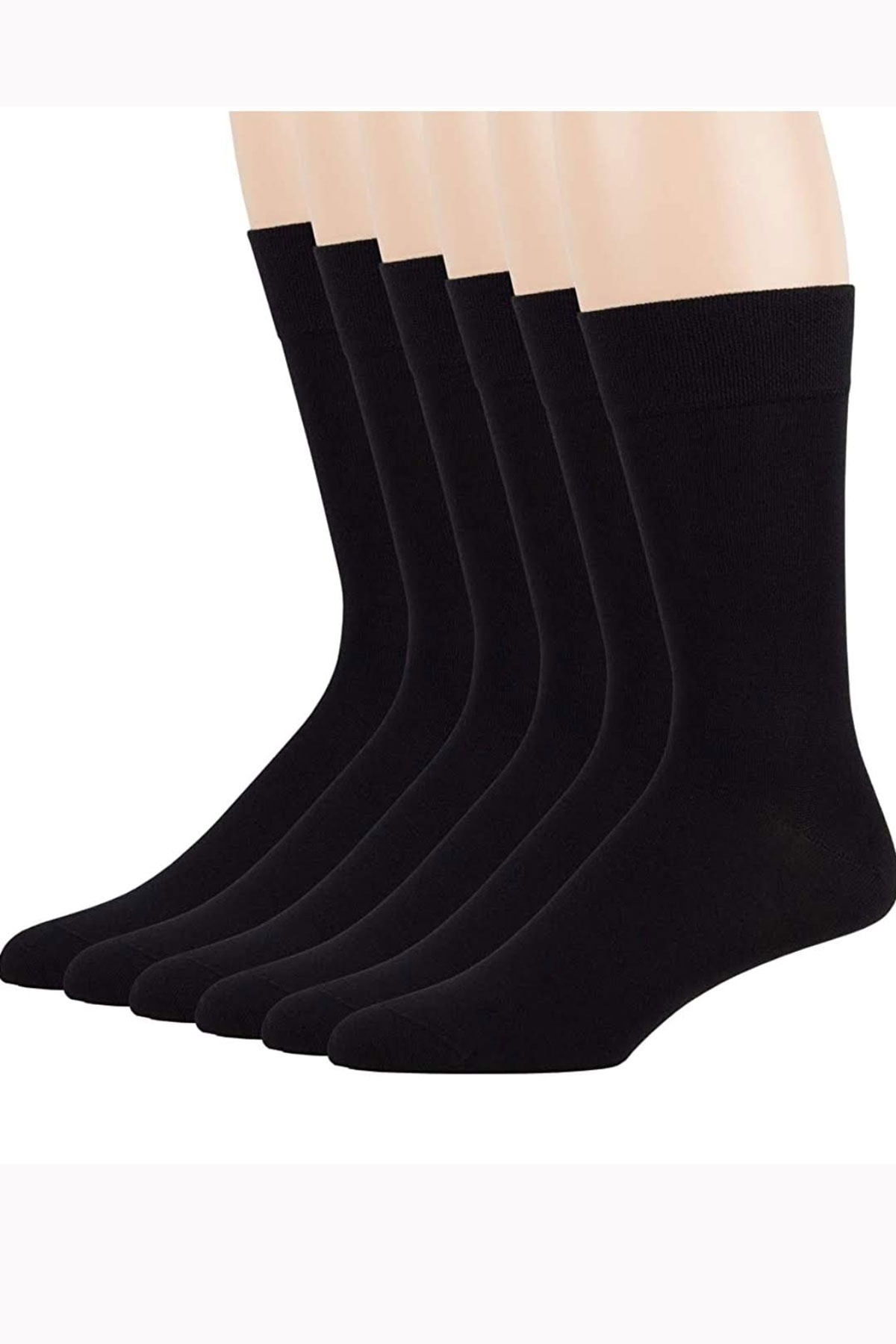 Gutiero Erkek 10 Çift Bambu Dikişsiz Uzun Siyah Çorap