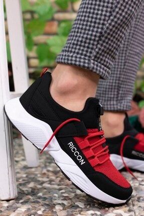 Siyah Kırmızı Unisex Sneaker RCNWLG072