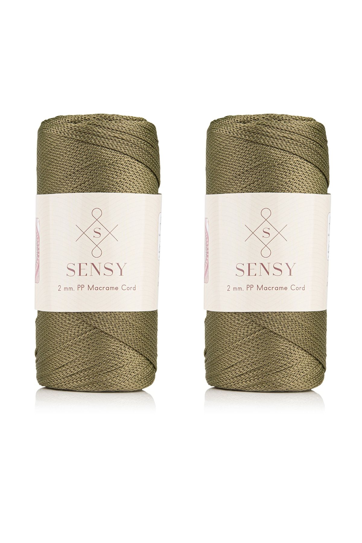 SENSY-Premium 400 gr Polyester Macrame Thread 2 Mm Set of 2 Khaki Macrame Thread Pad Bag Thread No:4 1