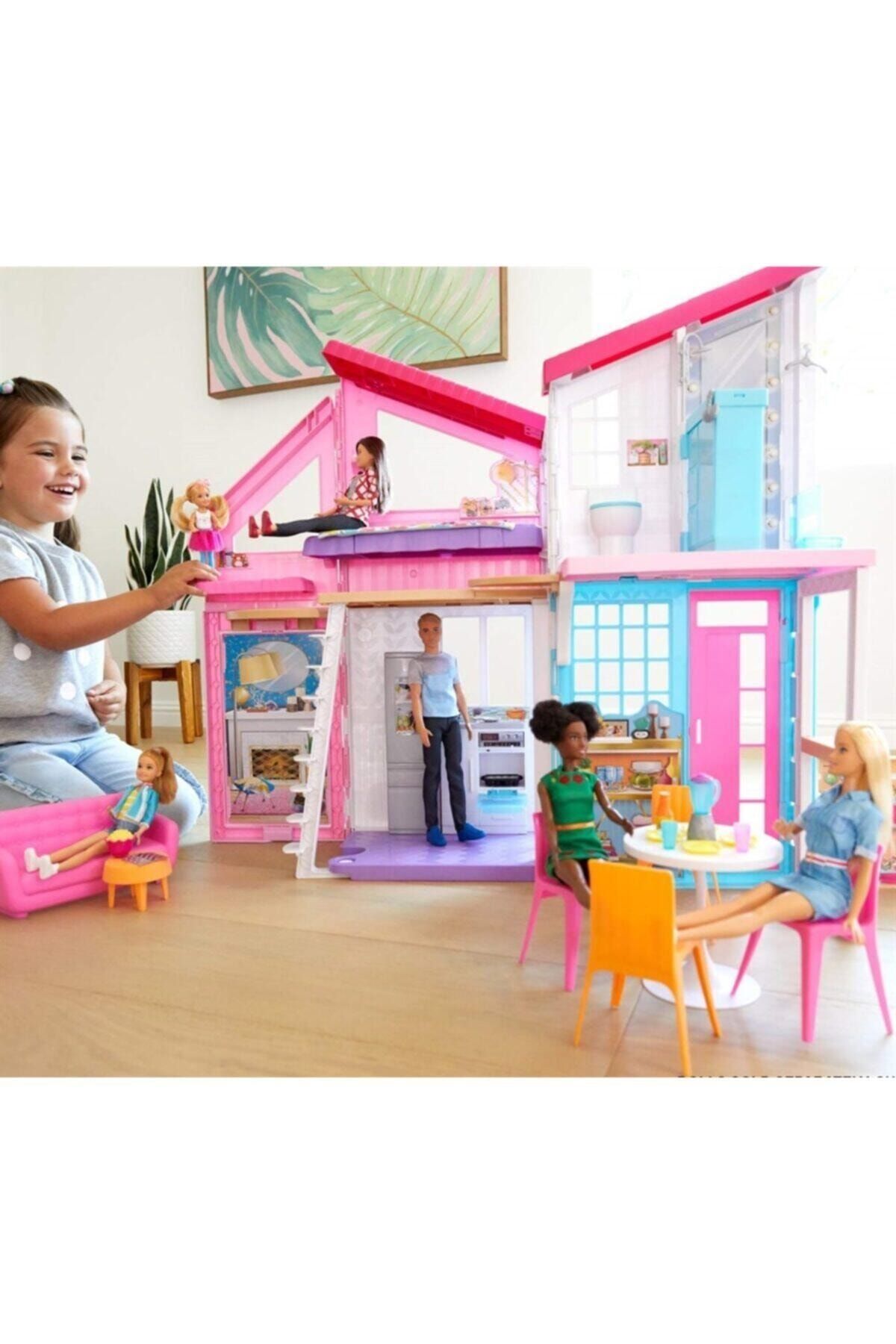 merkez oyuncak barbie nin muhtesem malibu evi pembe kutu 6 odali fxg57 fiyati yorumlari trendyol
