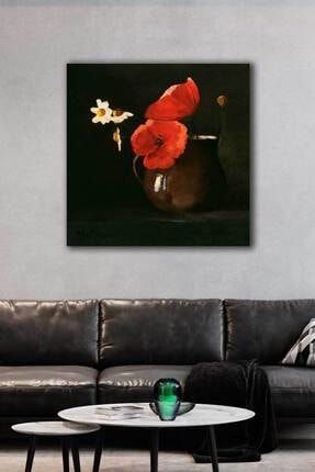 Poppies And Daisies - Odilon Redon Ünlü Ressamlar Kanvas Tablo BLK2G4