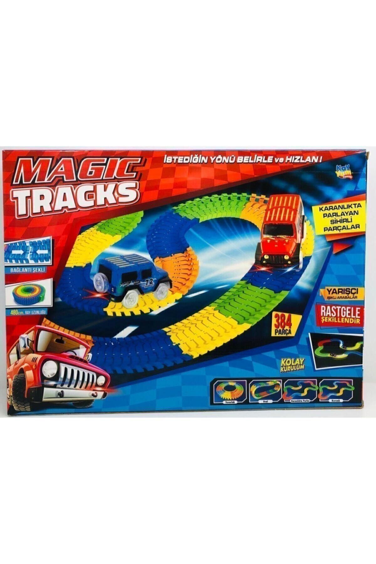 Kayyum Oyuncak Magic Tracks Hareketli Raylar 384 Parça 2 Arabalı