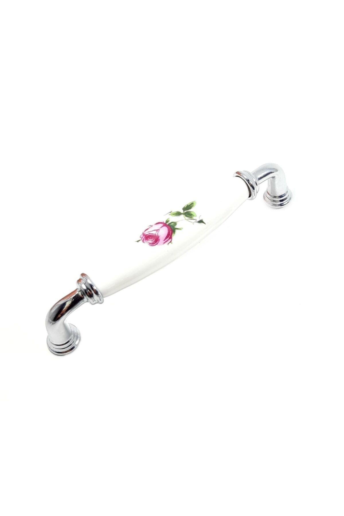 Red Level-Ruby 128 mm Chrome Porcelain Handle - Modern Furniture Cabinet Drawer Handle 125 2