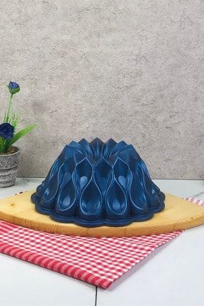 Lisa Deren Döküm Granit Kek Kalıbı Mavi MAVİ DEREN