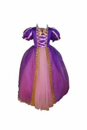Rapunzel Kostüm- Taçlı Rapunzel Kostümü - Pelerinli Taclı Rapunzel Kostümü - Tarlatanlı copycopyDMRPUNZEL9877422