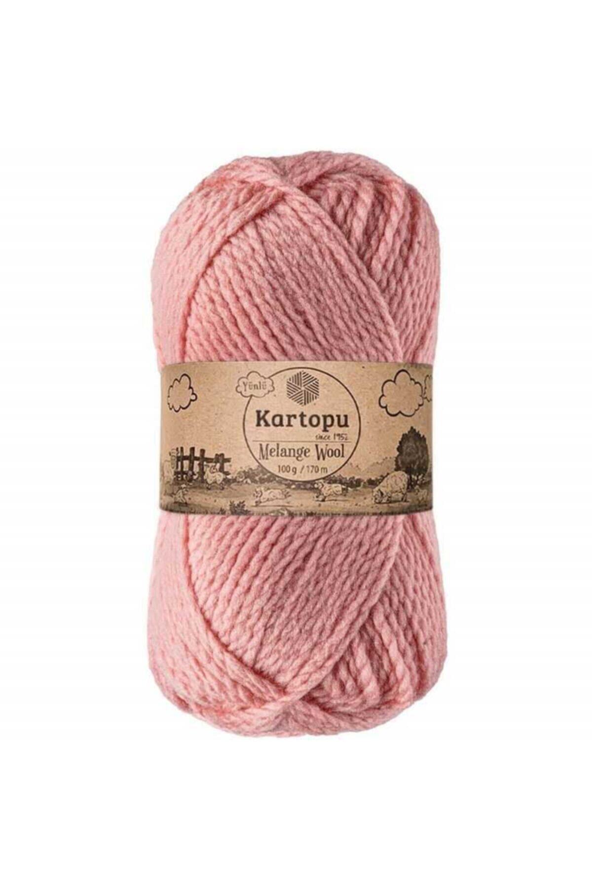 Melange Wool Wool Hand Knitting Yarn K2116 Powder