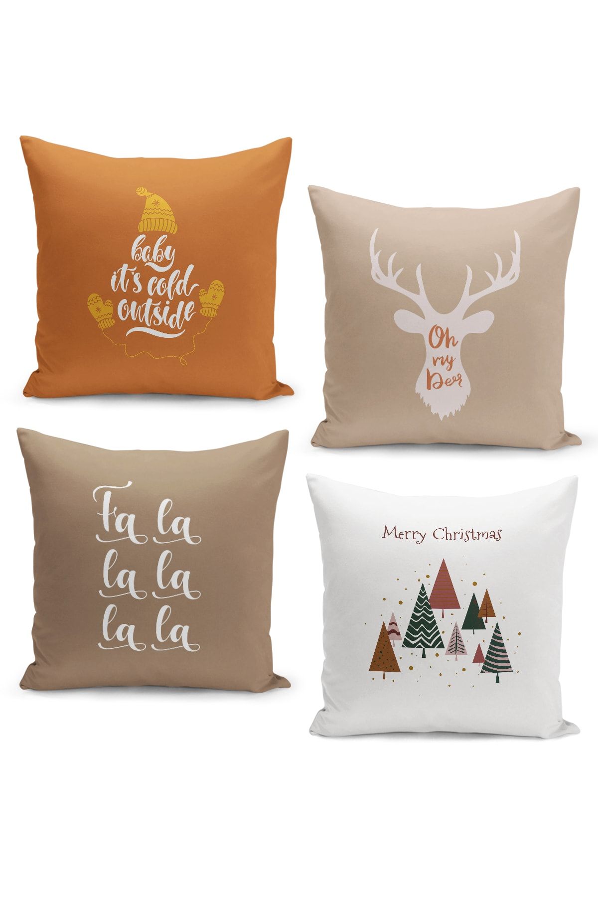 Filamente 4 Piece Throw Pillow Cover Set New Year s Eve Christmas