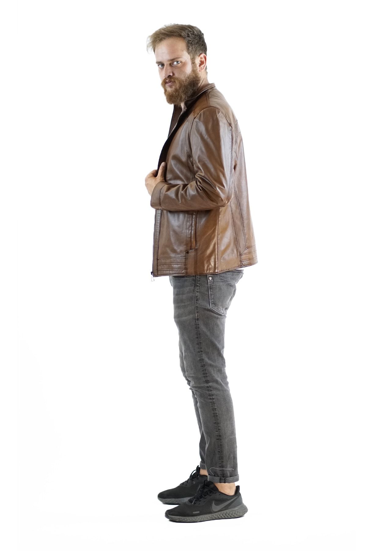 Derimosa-Slanzer Men's Genuine Leather Coat 4