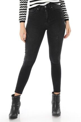 Kadın Yüksel Bel Dar Paça Skeeny Model Full Likralı Tırnak Detaylı Kot Pantolon Kotpantolon001