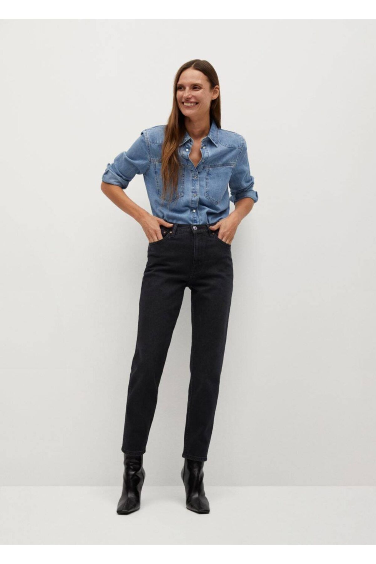 Kadın Siyah Denim Jean