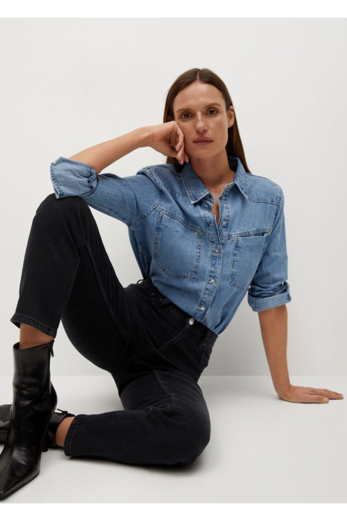 Kadın Siyah Denim Jean