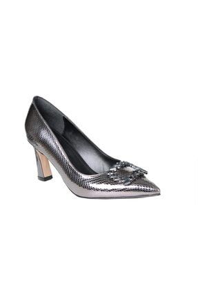 Kadın Gümüş Renk Topuklu Ayakkabı K211-4437