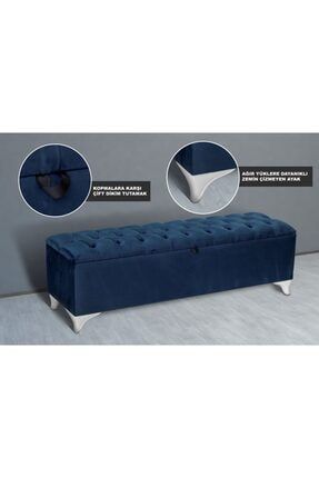 Vetra Chester Model Mavi Sandıklı Puf&bench Takımı&koltuk&tabure-pofuduk Yatak Odası &teddy Oturma GAZZINI ELITE SERIES