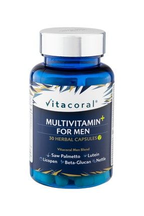 Multivitamin For Men 30'lu Bitkisel Kapsül - Vitaminler Ve Mineraller Içeren Besin Takviyesi VTCRL-MEN