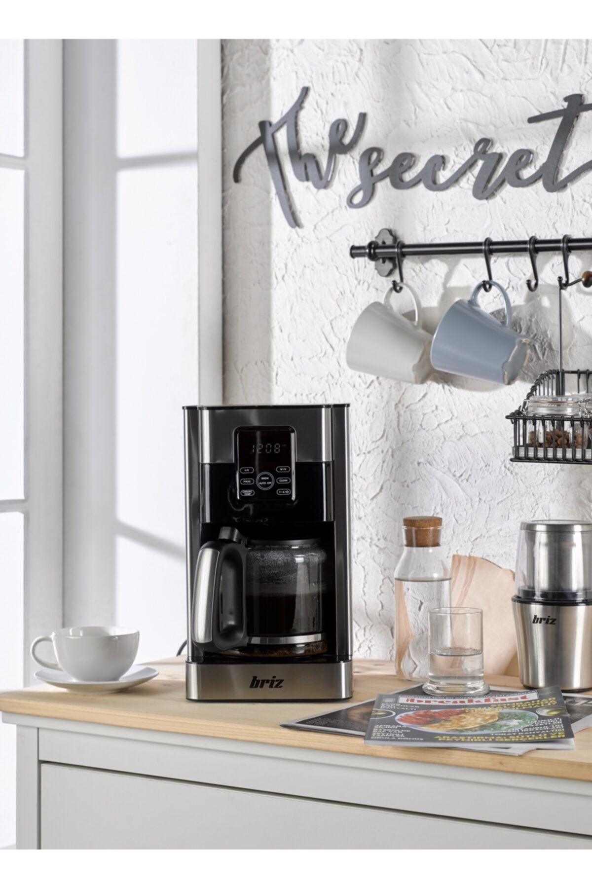 BRİZ-Br760 Digital Filter Coffee Machine with Time and Aroma Adjustment 3