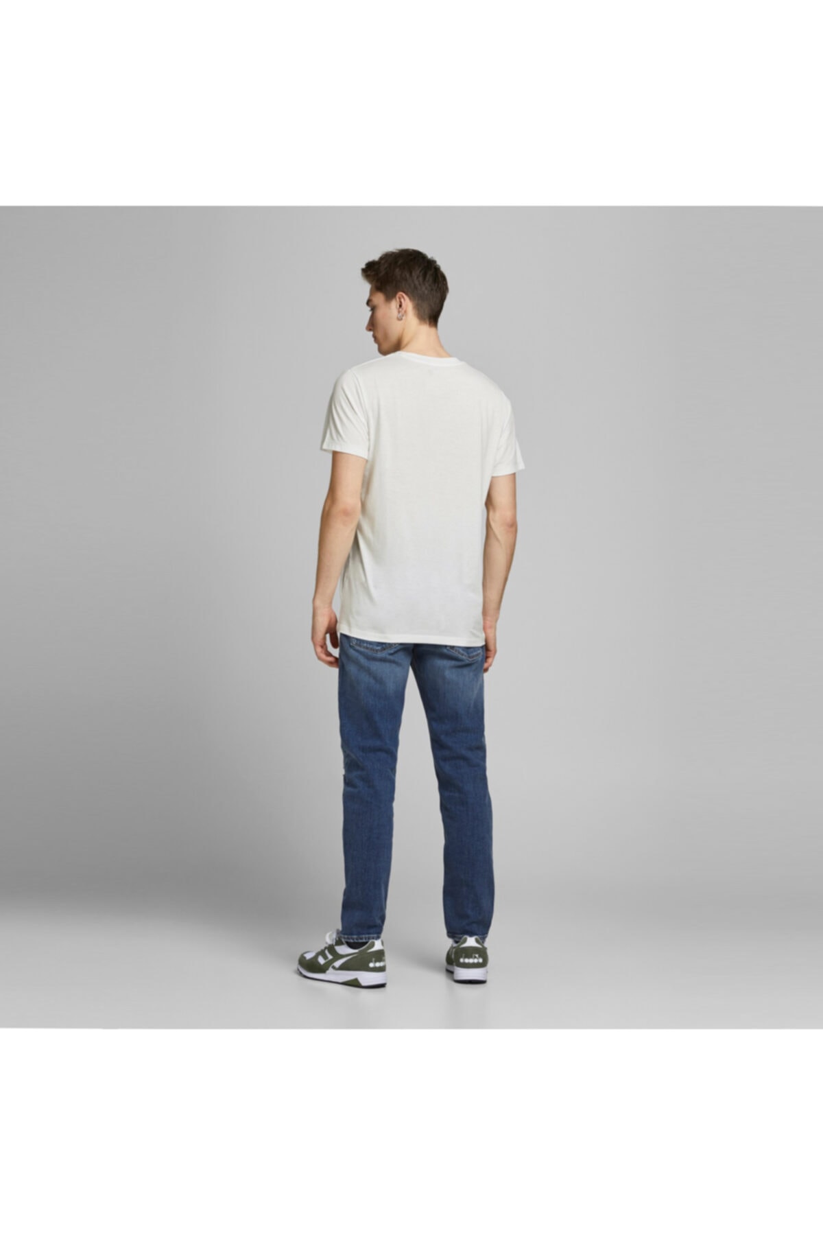 تیشرت مردانه سفید جک اند جونز | 12186758-CD اورجینال - تصویر 2
