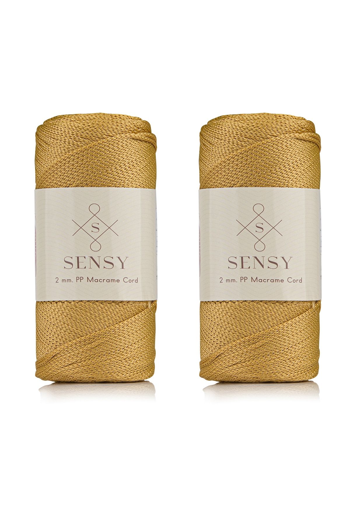 SENSY-Premium 400 gr Polyester Macrame Thread 2 Mm Set of 2 Mustard Macrame Thread Pad Bag Thread No:4 1