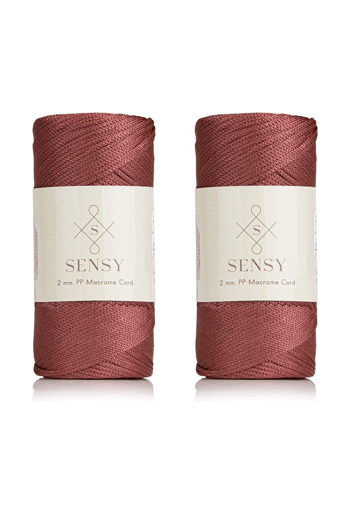 SENSY-Premium 400 gr Polyester Macrame Thread 2 Mm Set of 2 Dusty Rose Macrame Thread Suppla Bag Thread No:4 1
