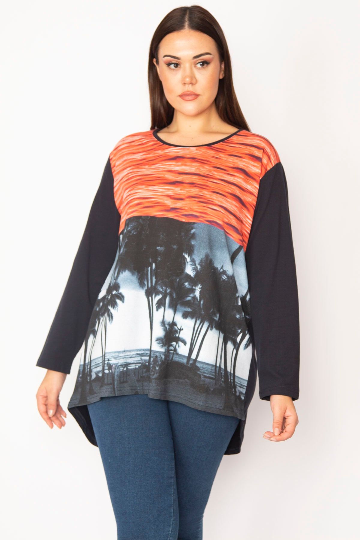 Şans Große Größen in Bluse Mehrfarbig Relaxed Fit