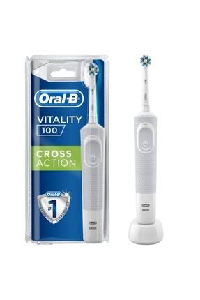 Vitality D100 Şarj Edilebilir Cross Action White Elektrikli Diş Fırçası 87501