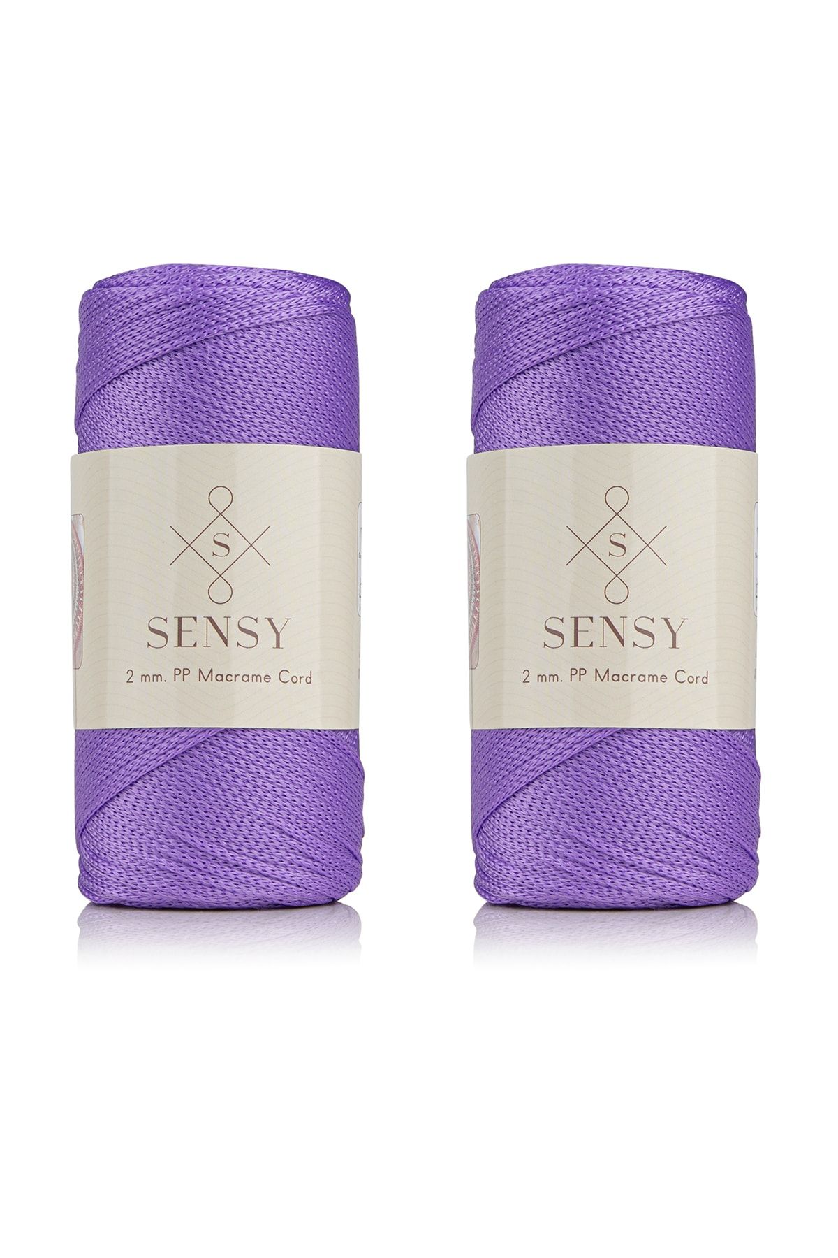 SENSY-Premium 400 gr Polyester Macrame Thread 2 Mm Set of 2 Lilac Macrame Thread Pad Bag Thread No:4 1