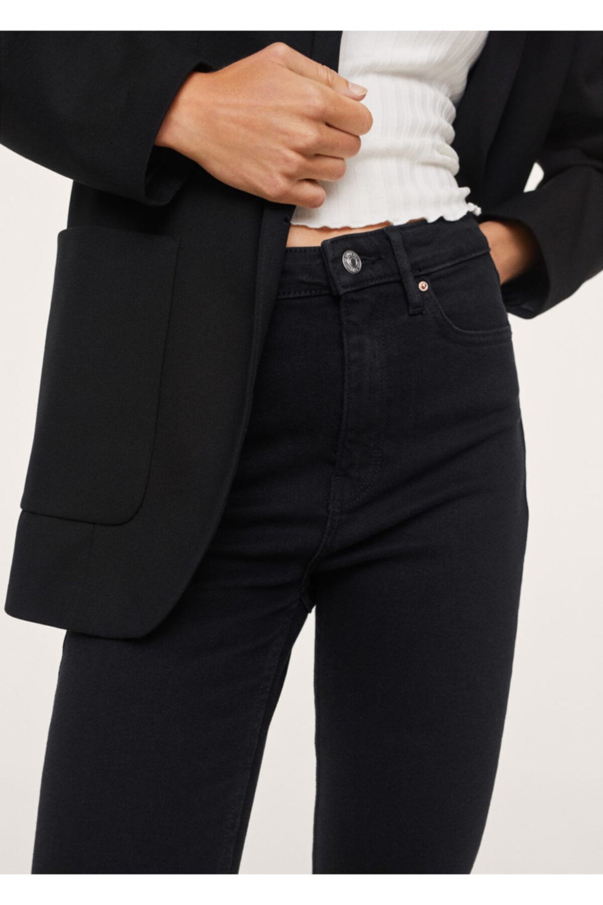 Kadın Siyah denim Soho Yüksek Bel Skinny Jean Pantolon