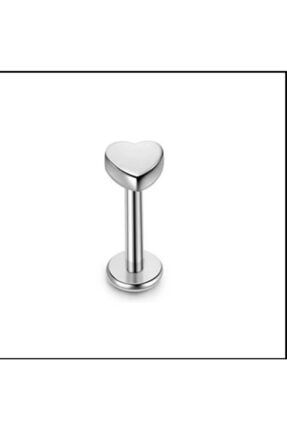 Gümüş Kalp Labret Piercing LBRT726