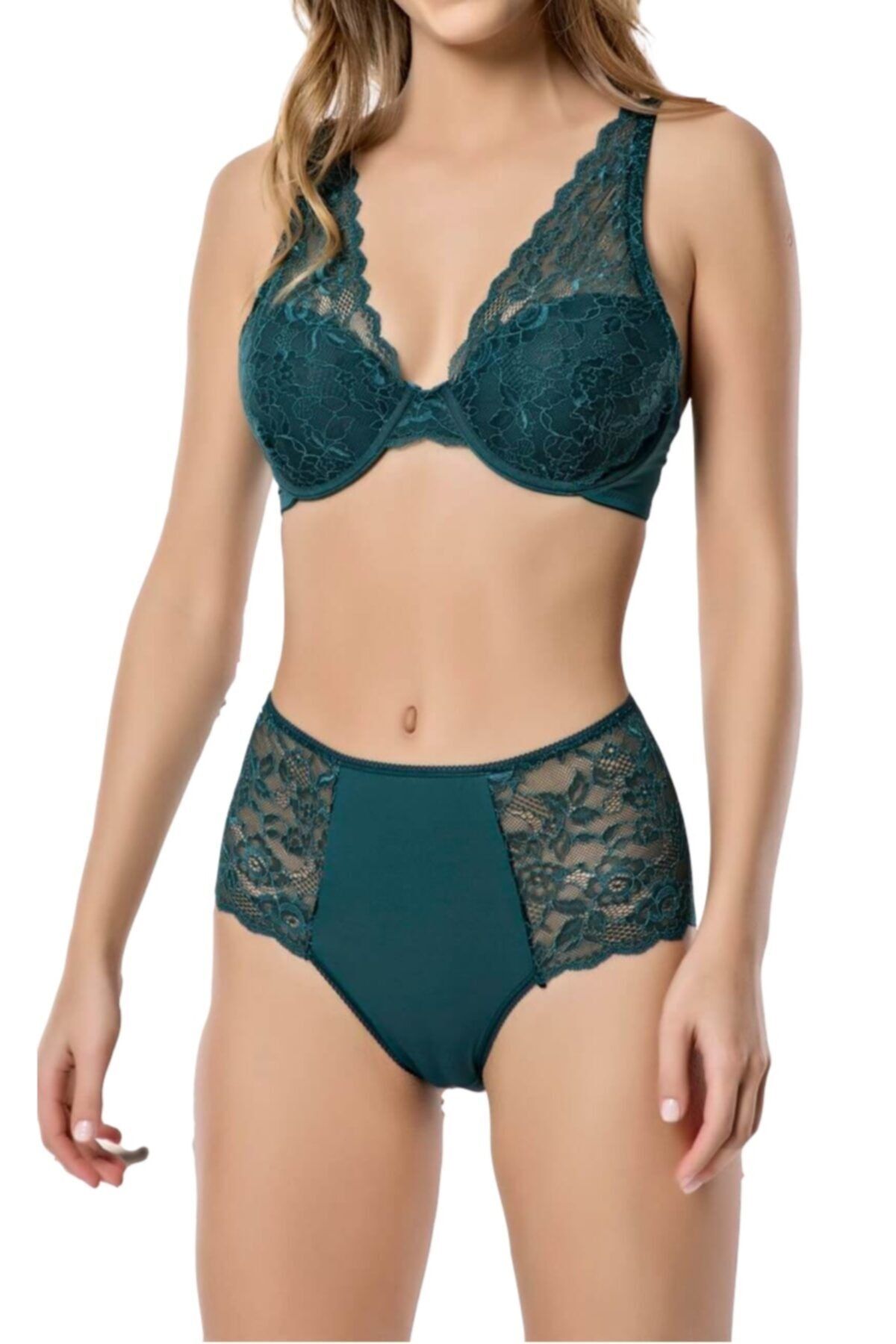 Green bra and panty set best sale