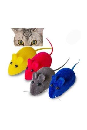 Kedi Oyuncağı Öten Fare 4 Adet Farklı Renk lion- 89003
