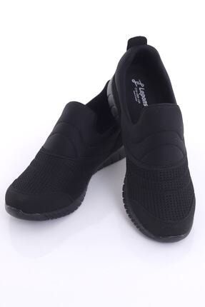 Lepons Siyah Kadın Fileli Spor Ayakkabı Şık Sneaker Koşu Yaz Sezon Ortopedik Günlük Outdoor Model EY202021LPN-L099G