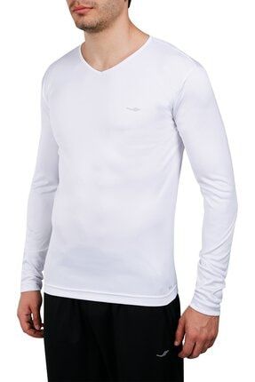 Beyaz Erkek Uzun Kollu T-shirt 20s-1223 20NTEB001223