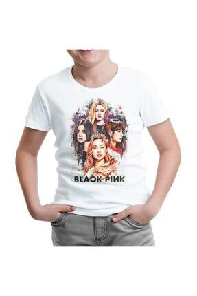 Çocuk Beyaz Black Pink - Group Tshirt ÇB-1030