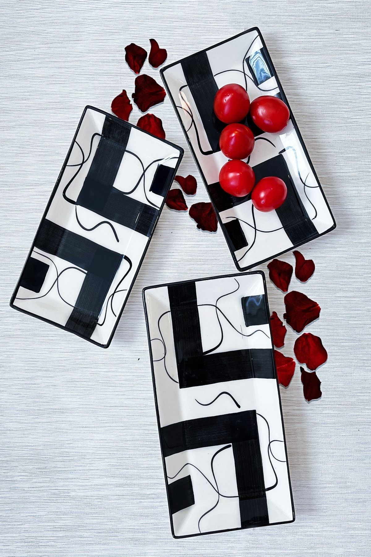ŞURA MUTFAK-Set of 3 Tall Presentation Plates 2 Sizes Şimşek 1