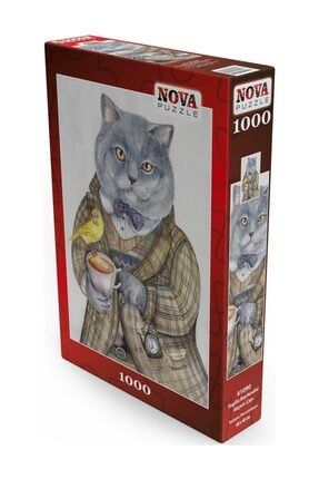 Nova İngiliz Beyefendisi Akşam Çayı 1000 Parça Puzzle (Kedi Puzzle) NOVA41090