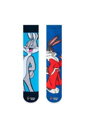 2'li Bugs Bunny Renkli Çorap Set K45I8Z