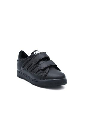 Unisex Çocuk Siyah Cırtlı Spor Ayakkabı MR0110