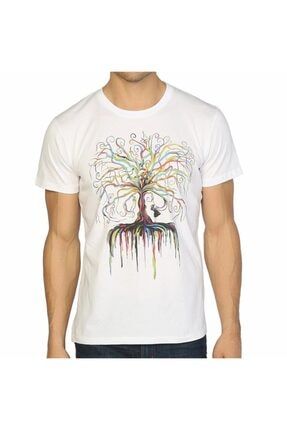 - Wish Tree Beyaz Erkek T-shirt Tişört B111-510b