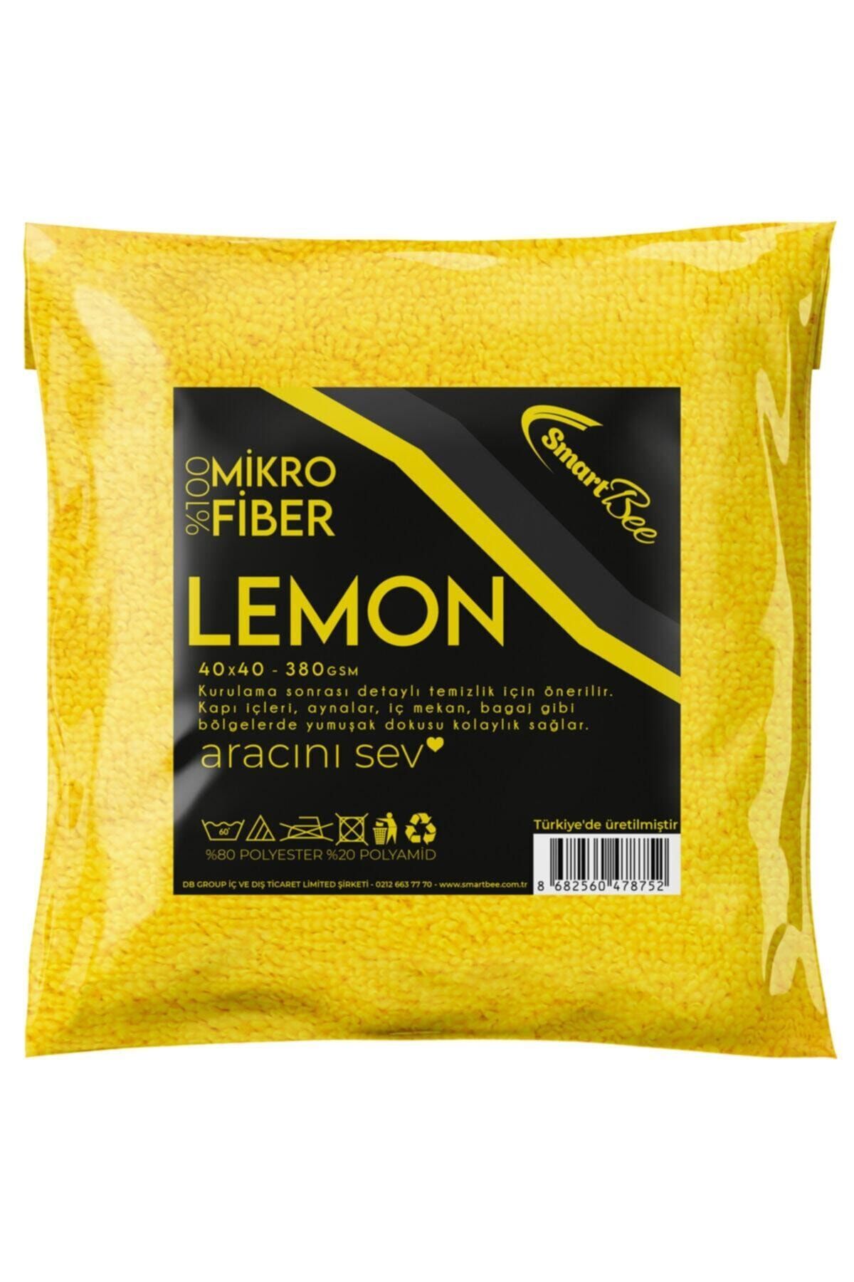 Lemon Mikrofiber Detaylı Temizlik Bezi 40×40 380gsm – Sarı