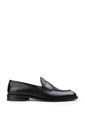 Hakiki Deri Siyah Klasik Erkek Loafer 01845MSYHN01