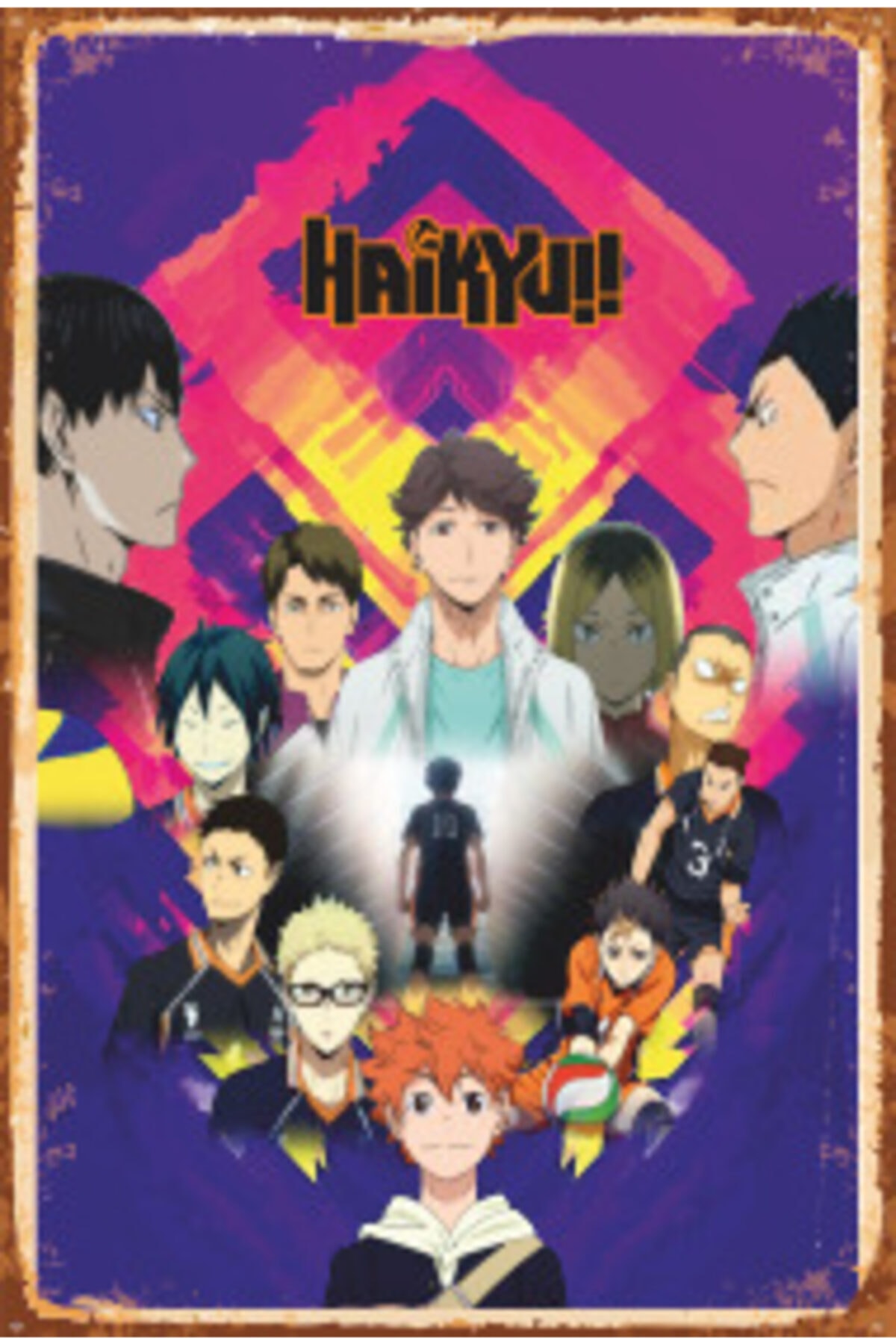 Haikyu Anime Retro Wood Poster 733