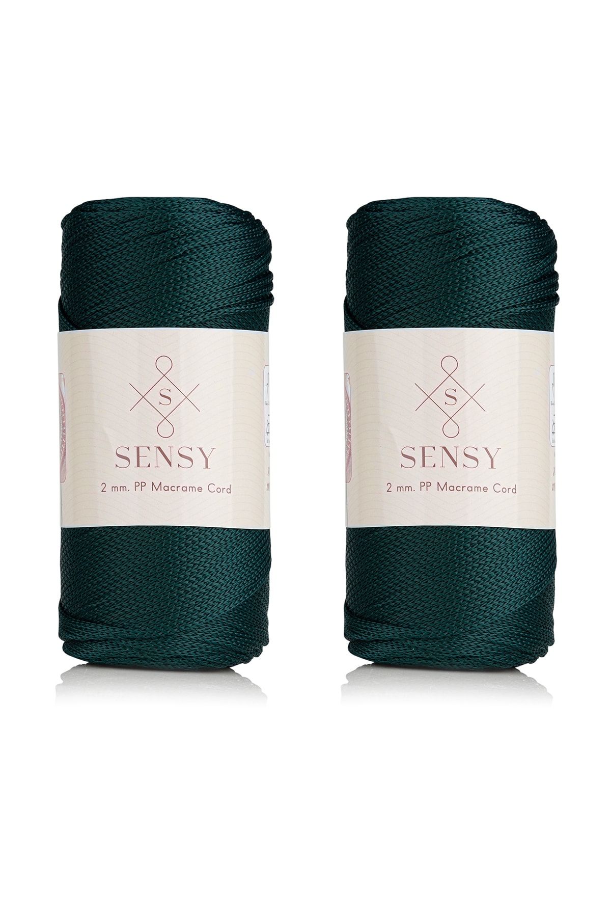 SENSY-Premium 400gr Polyester Macrame Thread 2 Mm Set of 2 Green Macrame Thread Suppla Bag Rope No:4 1