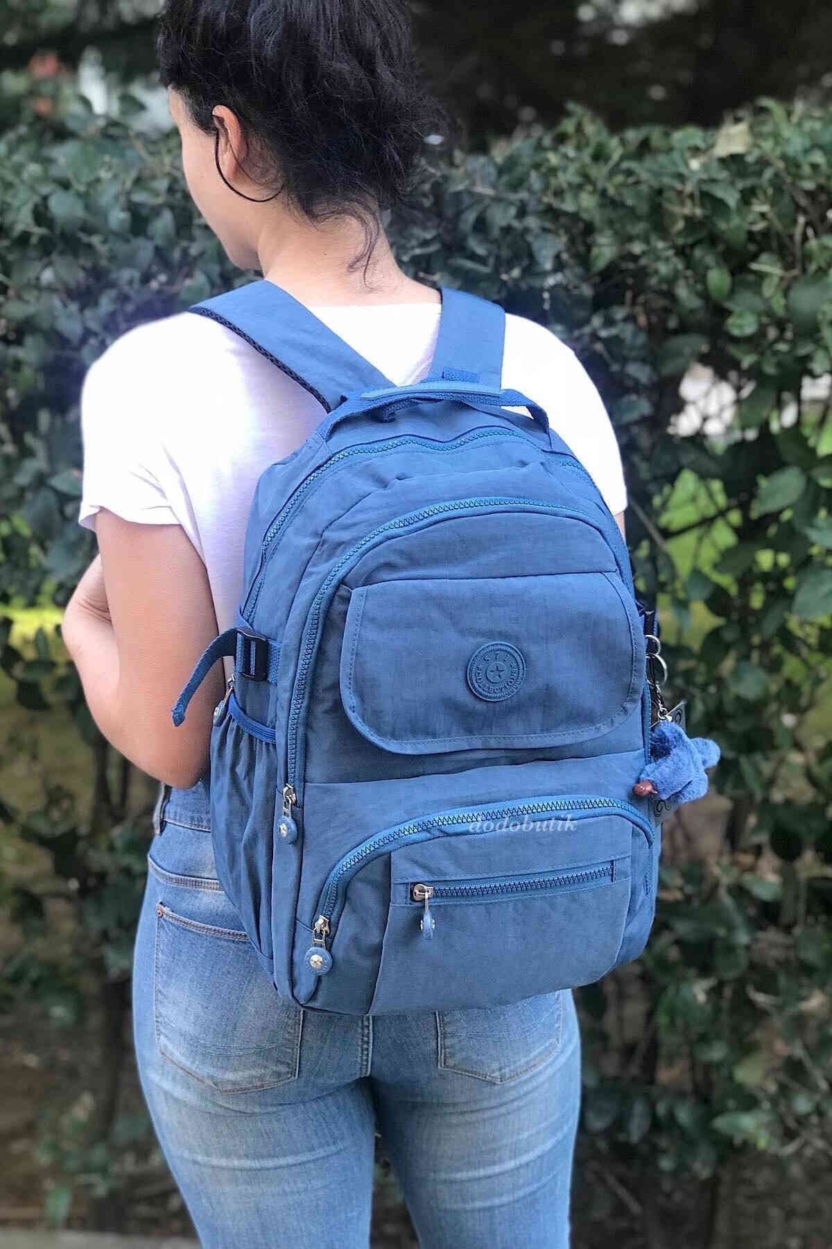 کوله پشتی زنانه آبی DodoButik | DD12C اورجینال - تصویر 3