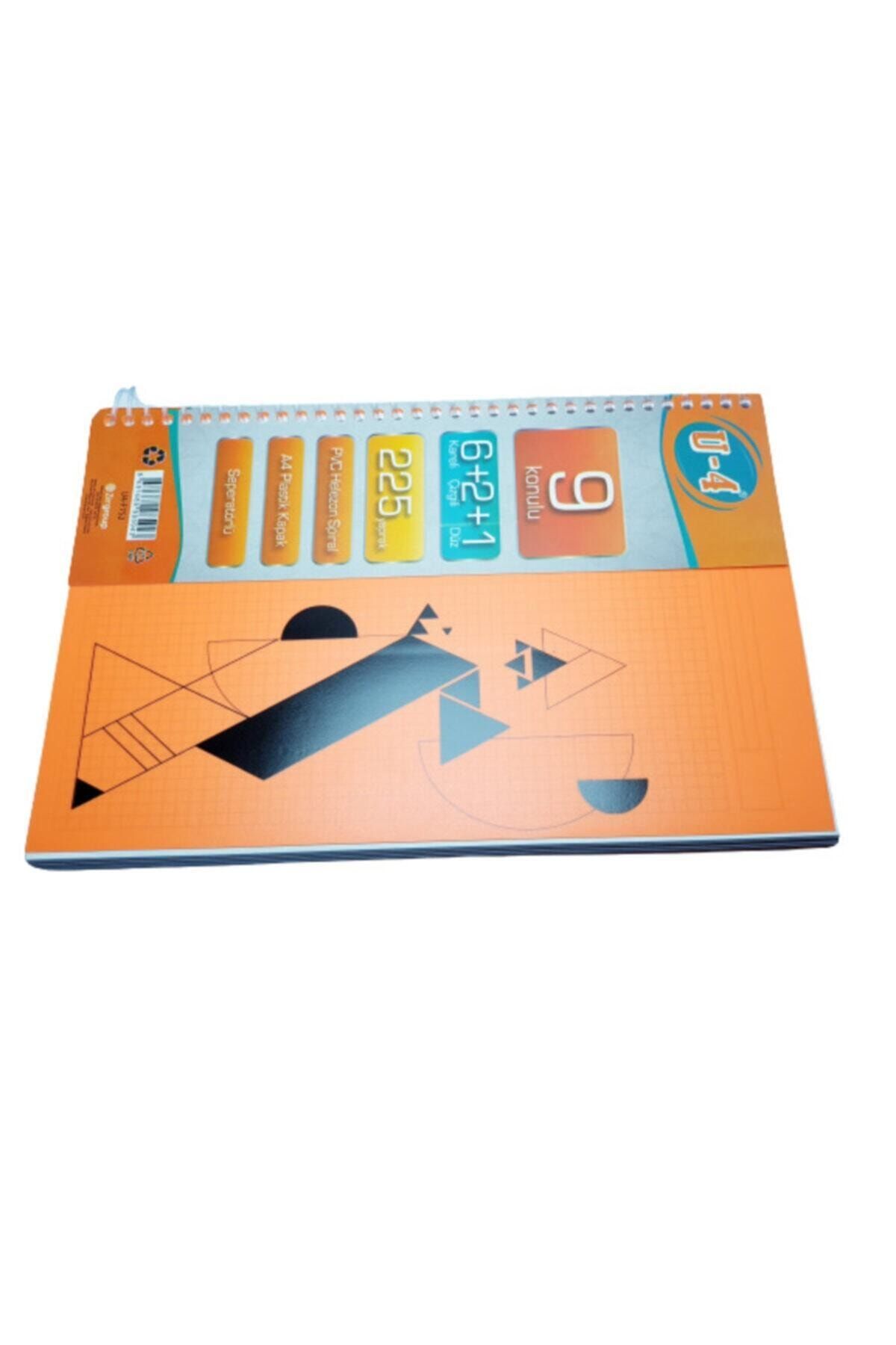 Muhtelif-U4 6+2+1 Sectioned 225 Sheets A4 Notebook with Sipral and Bookmark 2