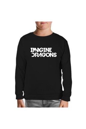 Çocuk Siyah Imagine Dragons - Logo Sweatshirt SC-953