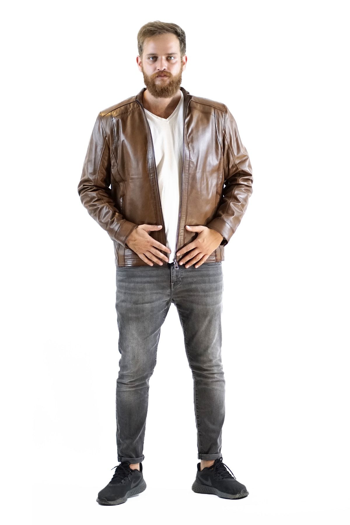 Derimosa-Slanzer Men's Genuine Leather Coat 5
