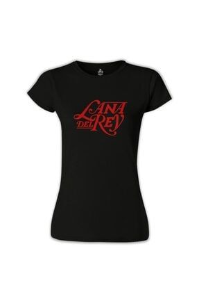 Kadın Siyah Lana Del Rey Baskılı T-Shirt BS-1040