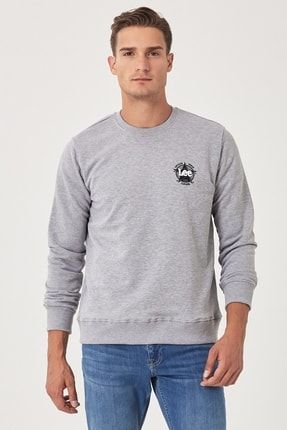 Regular Fit Grafik Desenli Spor Sweatshirt - Gri Melanj P2464S8026