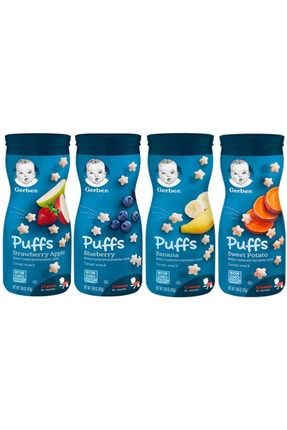 Puffs 4'lü Set- Muz & Çilek & Tatlı Patates & Yaban Mersini 4lüpuffset