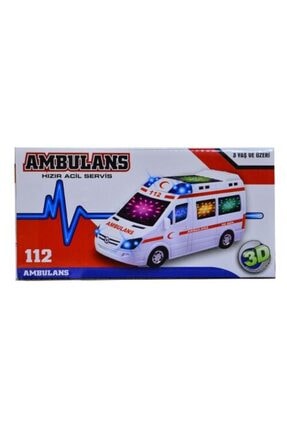 Oyuncak Ambulans Pilli Sesli Işıklı Ambulans 112 Acil *99-012