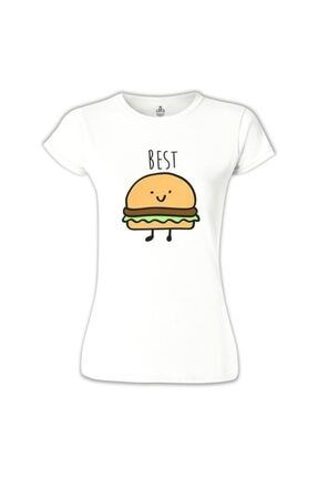 Best Friends - Habburger Beyaz Tshirt BB-244